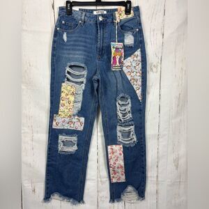 NWT Vintage Almost Famous Patchwork Jeans